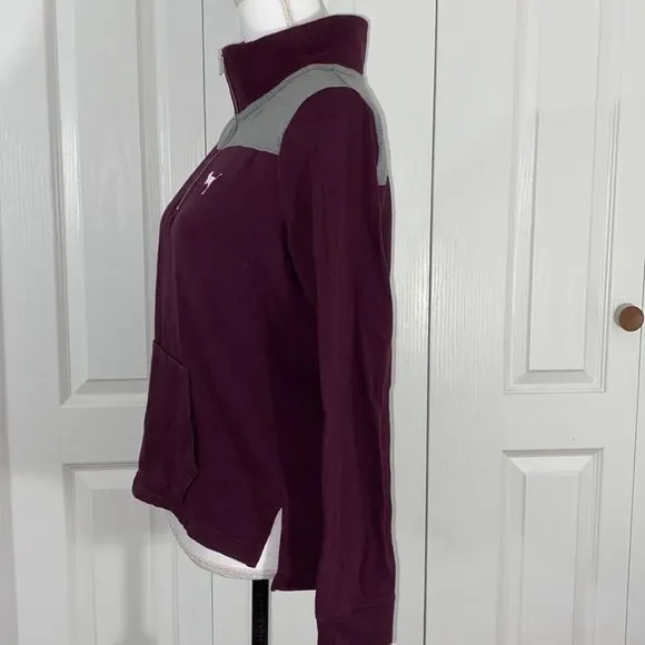 PINK 3/4 zip Sweatshirt size Small - Picture 3 of 8